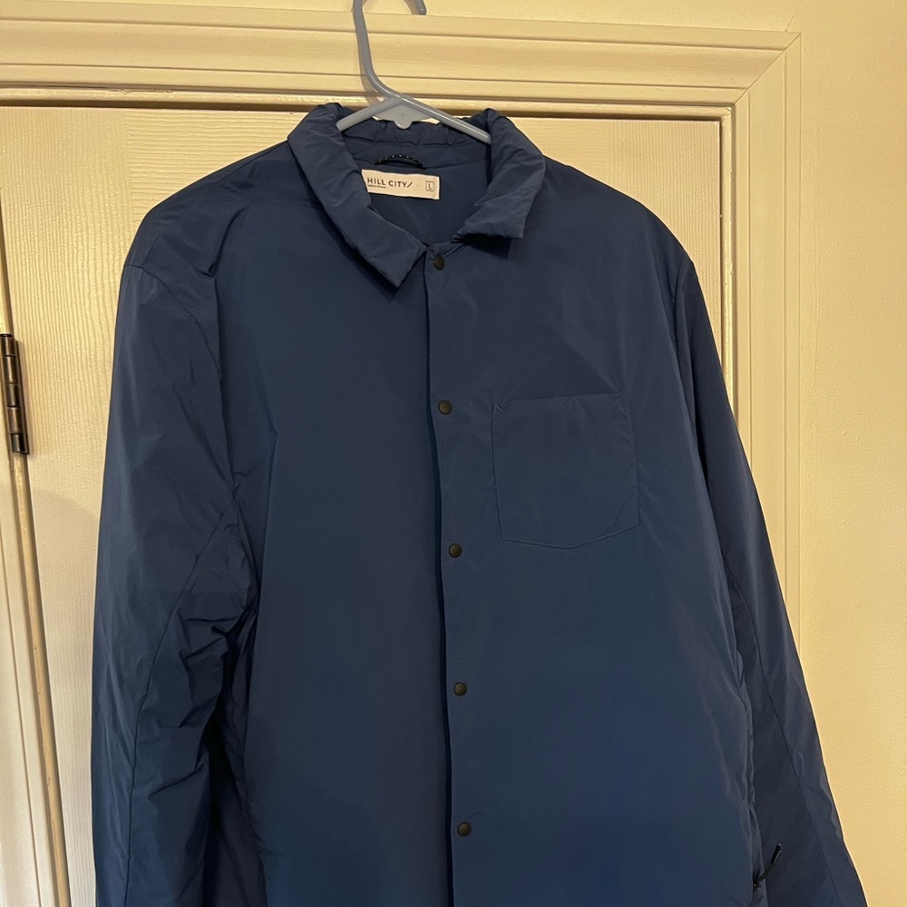 Hill City Lightweight Thermal Button Up Shirt Jacket Insulated Large preowned